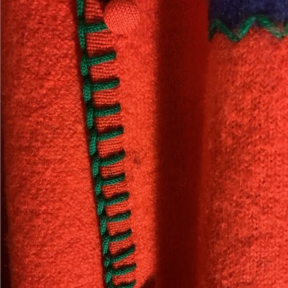 Vintage Vest Marisa Christina Red and Green Holiday - Picture 6 of 8